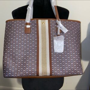 TORY BURCH Gemini Link Canvas Tote 53303 0619